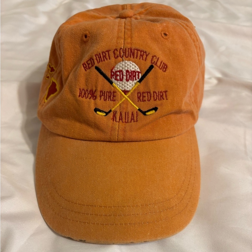 🧢 Adams “Red Dirt Country Club” Vintage Hat – Kauai Hawaii